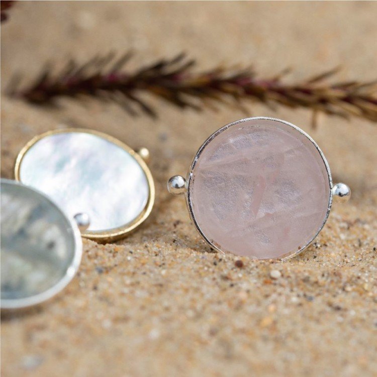 Bague quartz rose